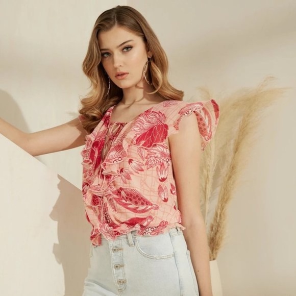 New GUESS Everly Floral Bodysuit - Picture 3 of 8